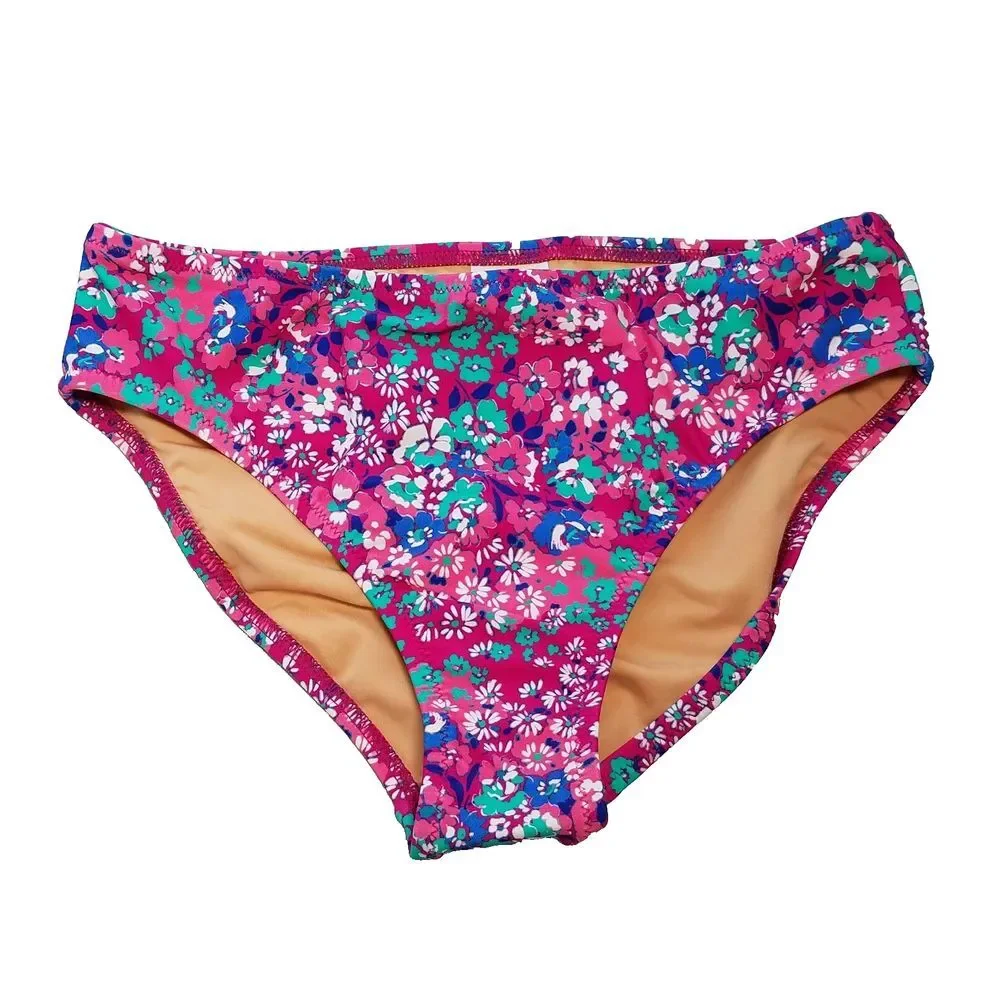 J.‎ Crew Factory Girls Bikini Bottom Size 12 Multi Brilliant Plum Regal NWOT